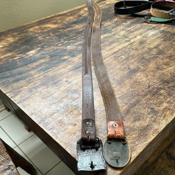 NRA LIFE MEMBER COLLECTOR EDITION NORMAN FOUNDRY DALLAS TEXAS BRASS LEATHER BELT - Picture 8 of 10